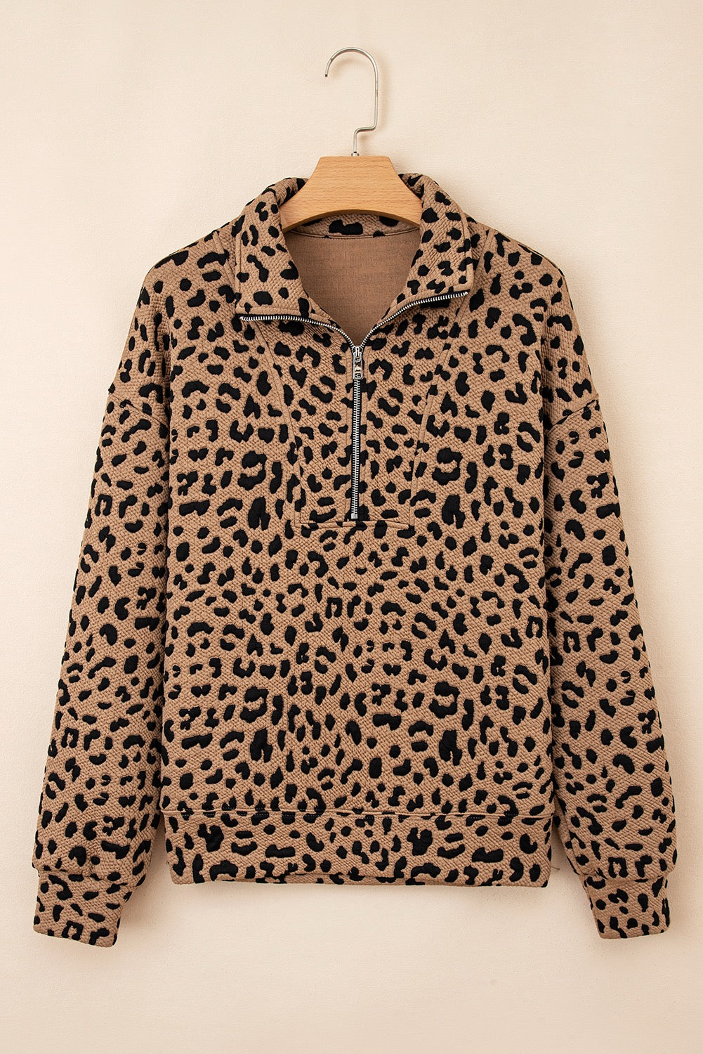 Carrie Leopard Half Zip