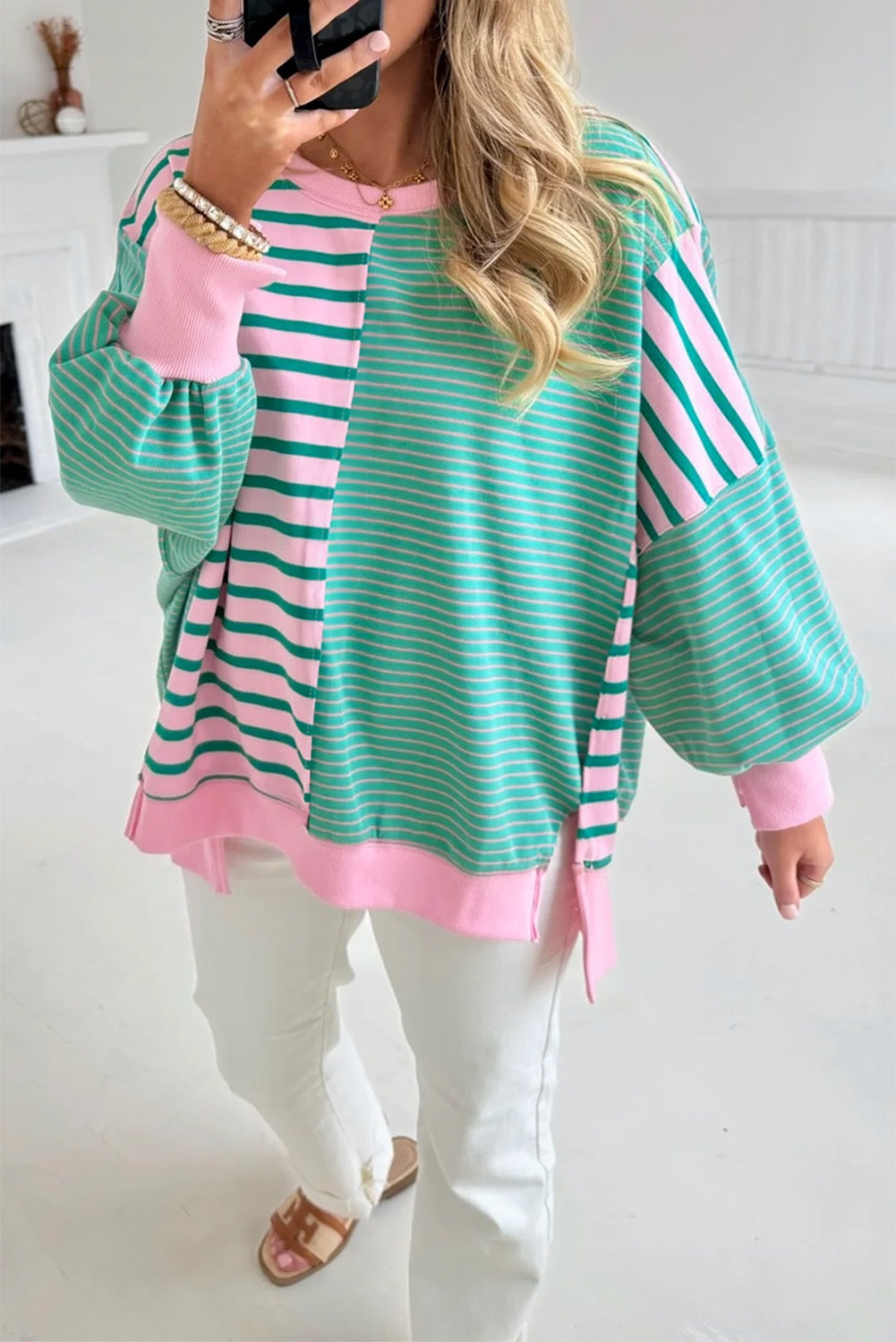 Anna Stripe Sweatshirt