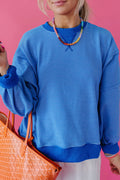 Wrap It In Blue Pullover