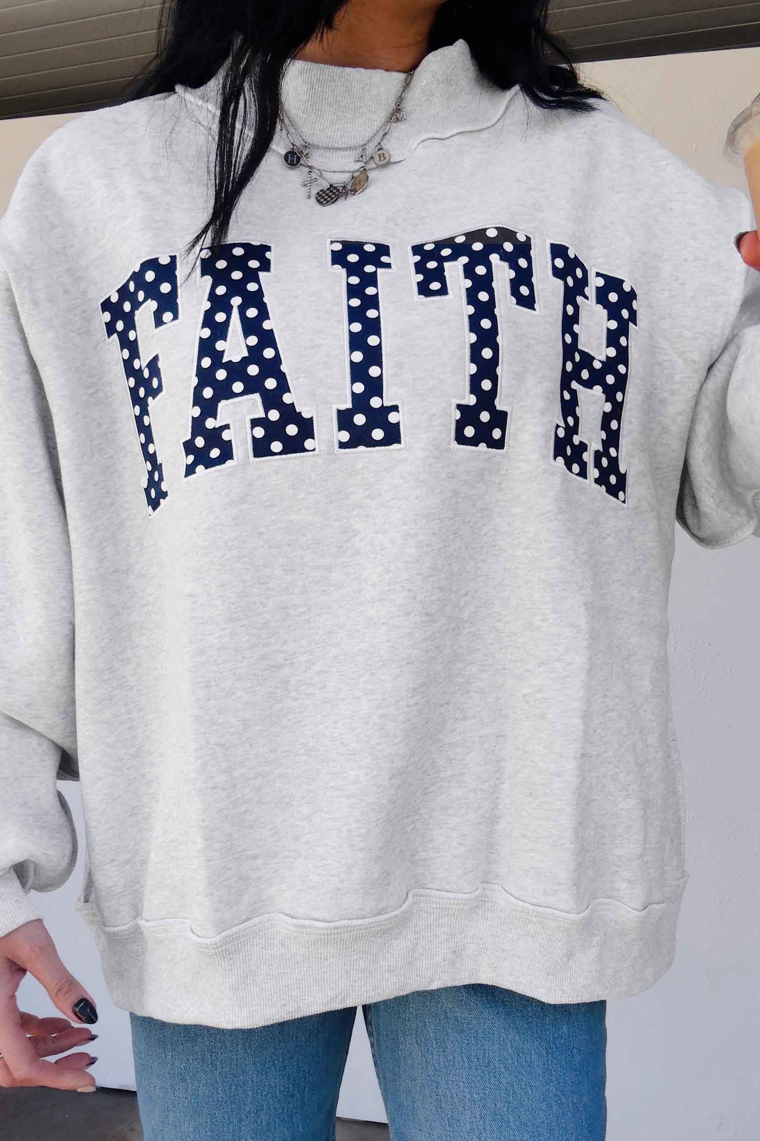 Walk by Faith Mock Neck