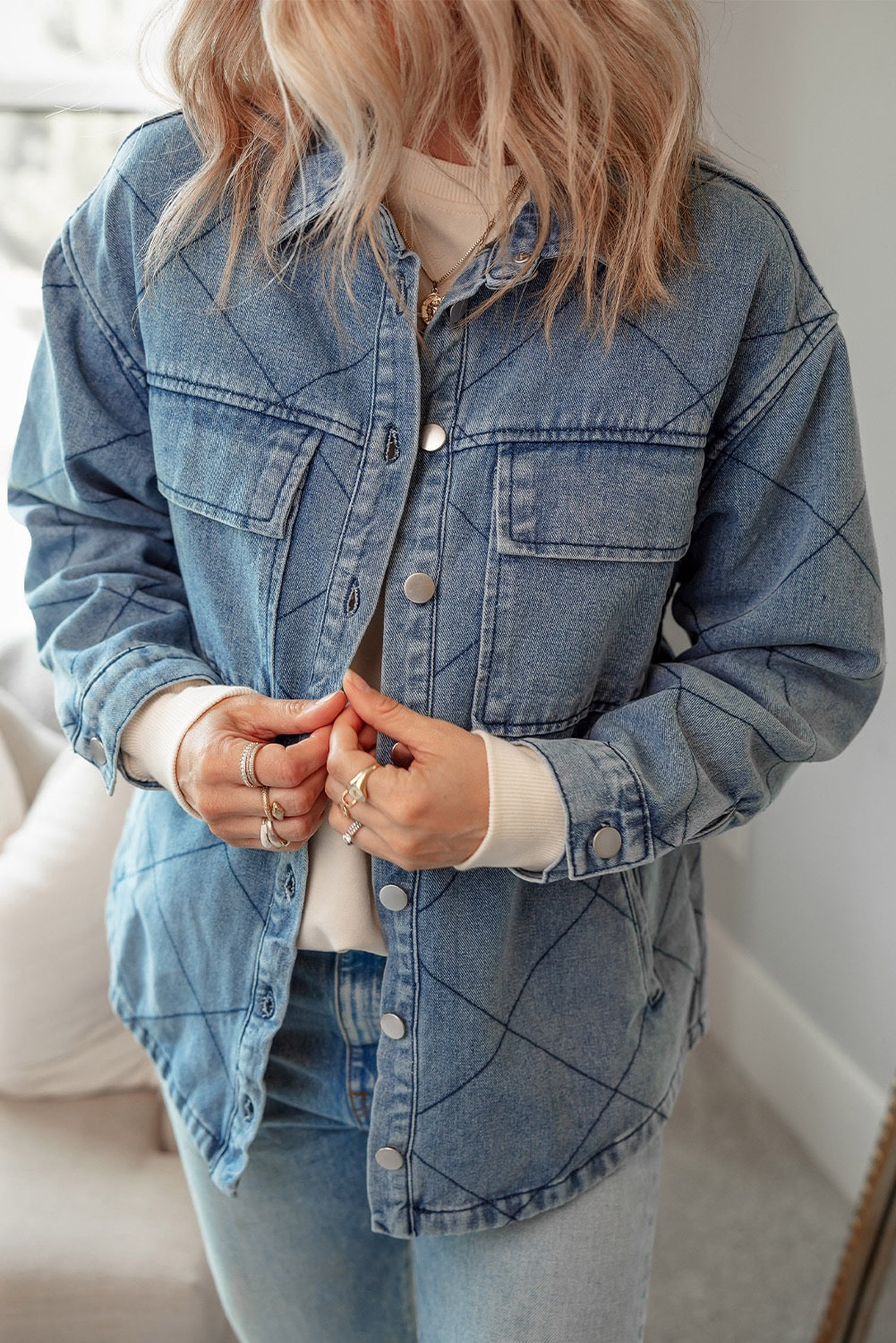 So Cozy Denim Shacket