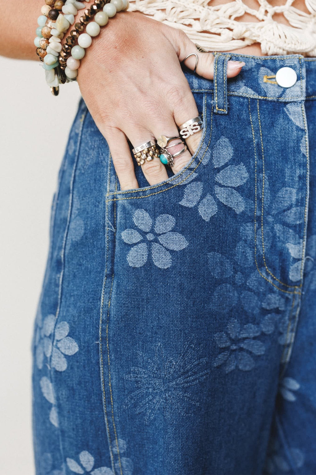 The Carter Floral Jean