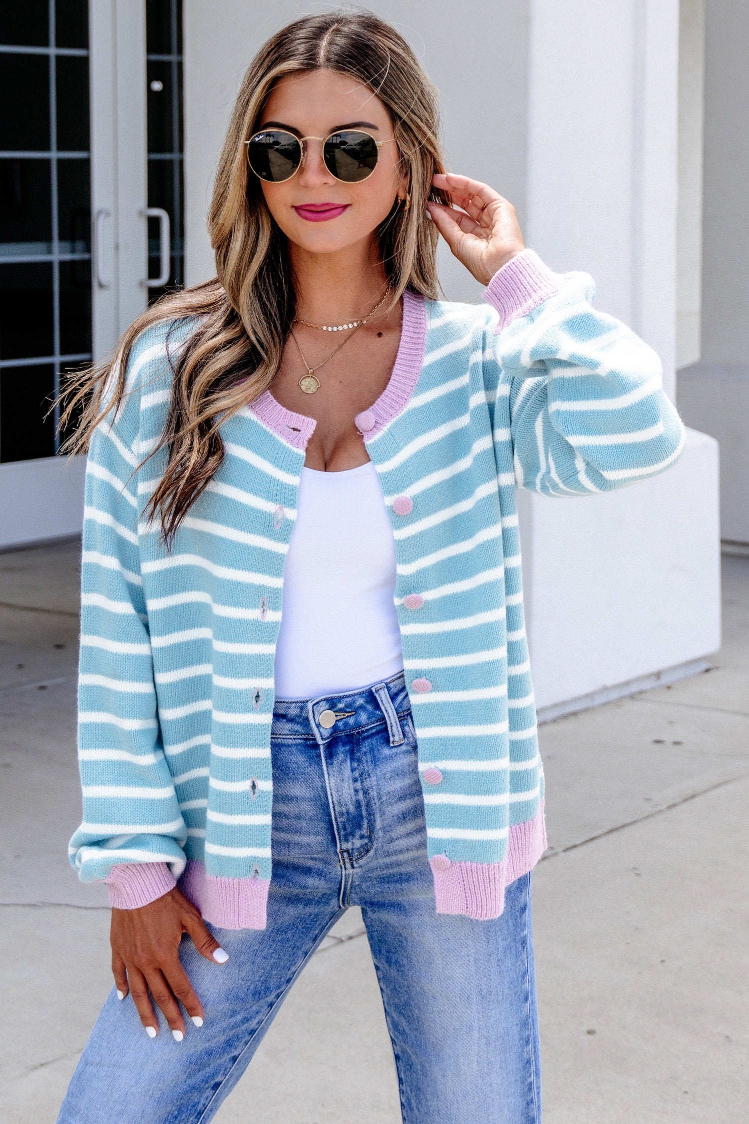 The CarolAnn Striped Cardi