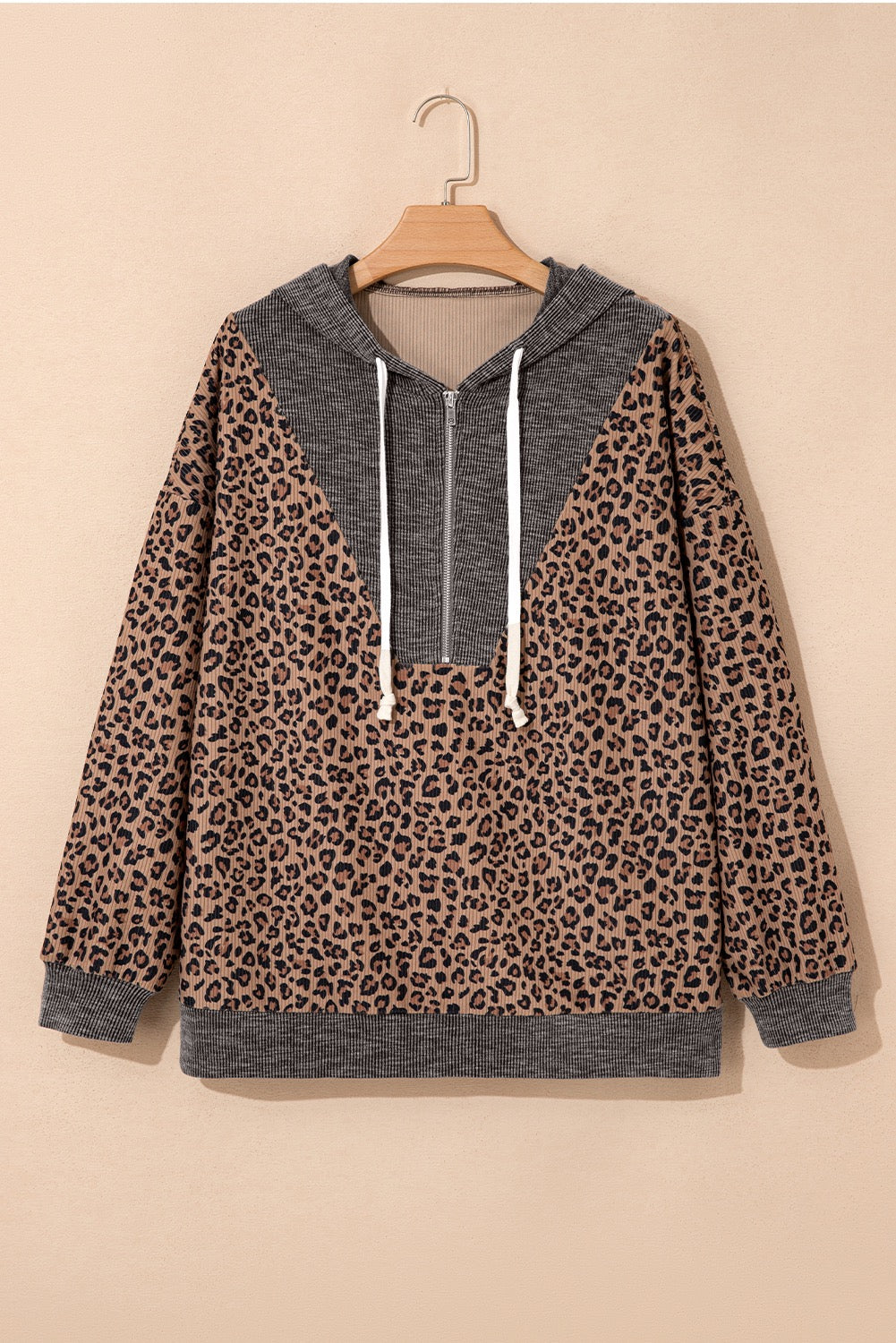 Lera Leopard Half Zip