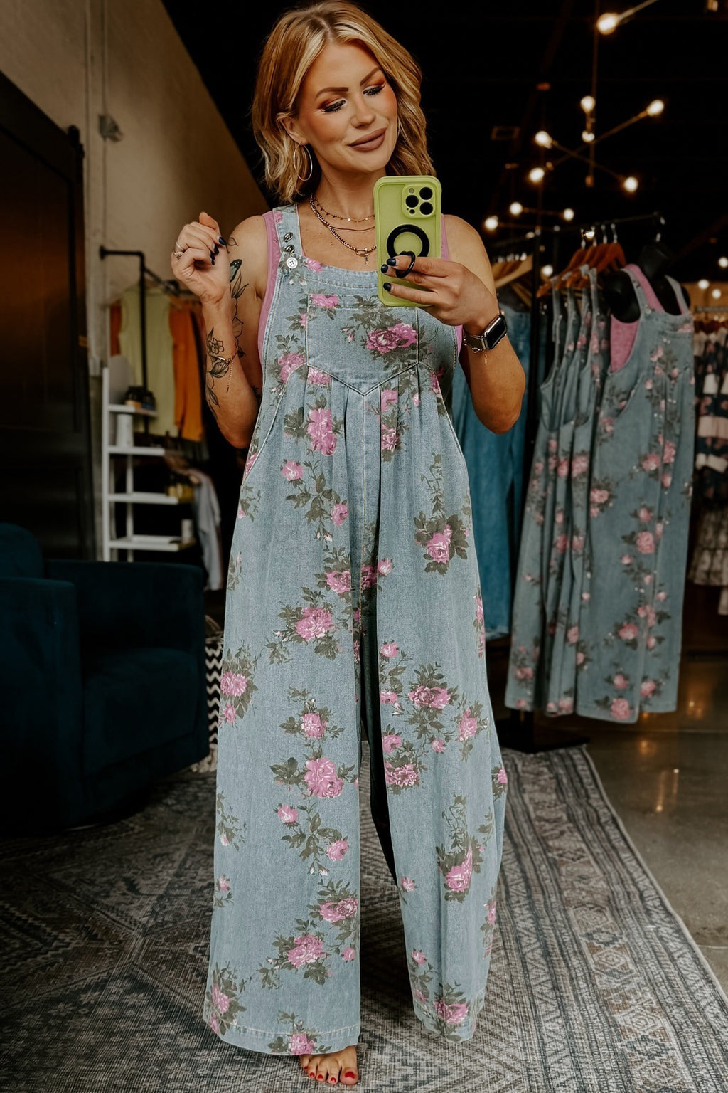 Calla Floral Overalls