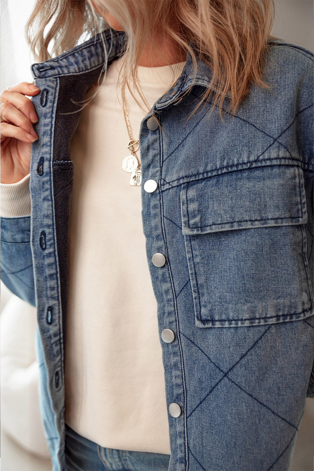 So Cozy Denim Shacket