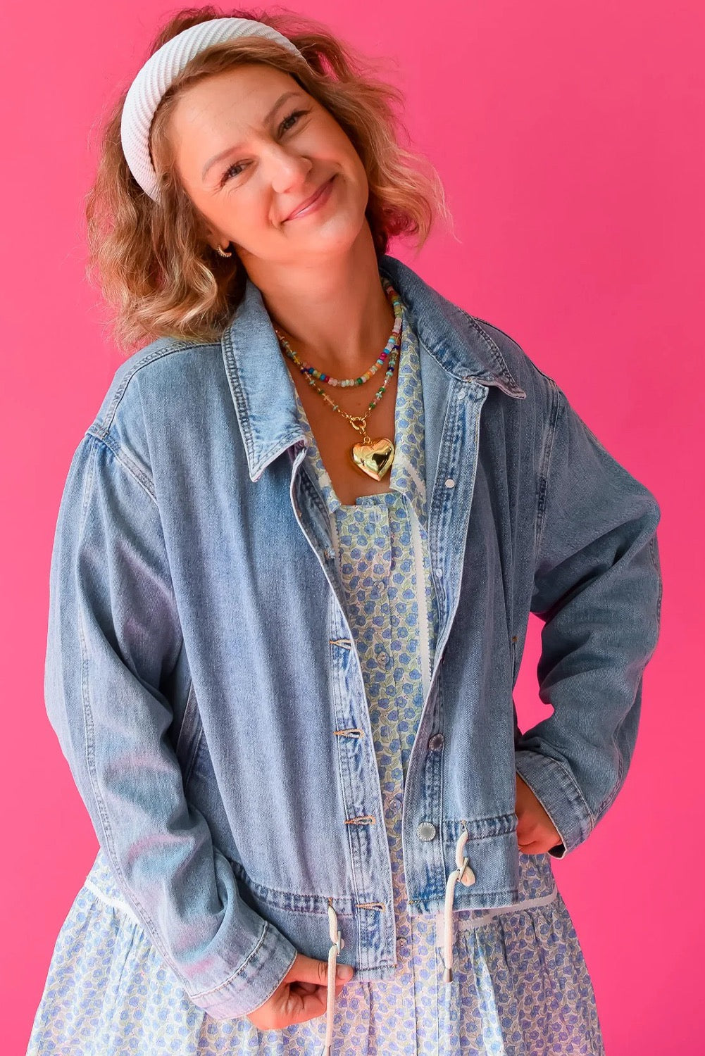 Heidi Denim Drawstring Jacket
