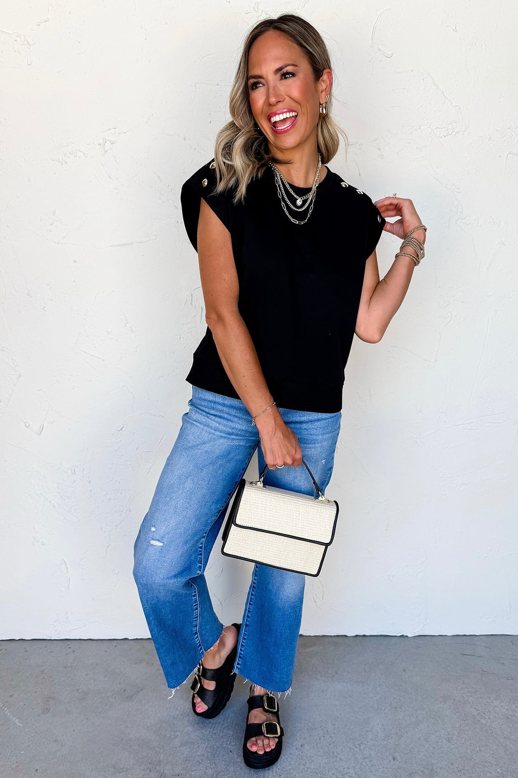 Fallon Button Tee