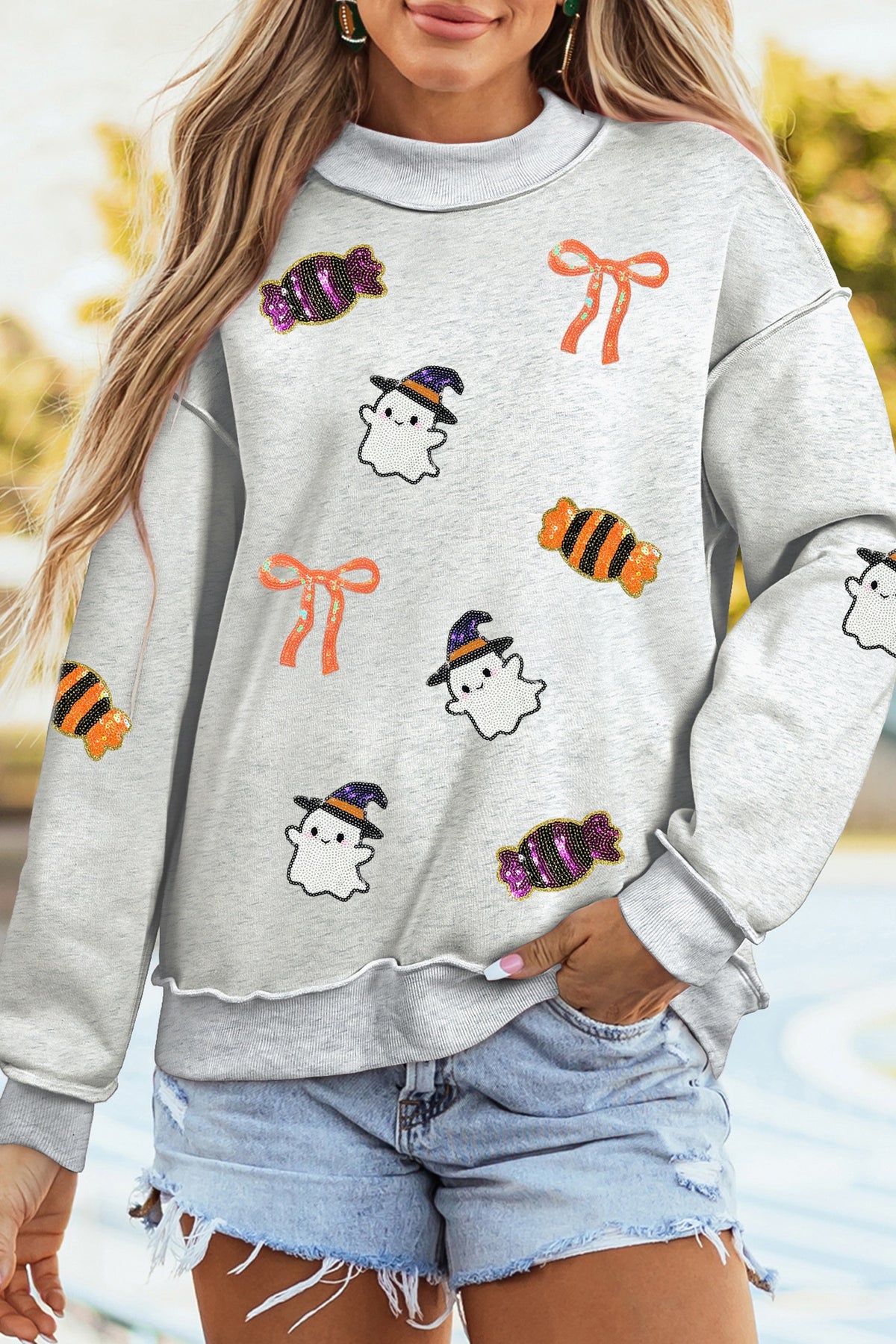 Trick or Treat Mock Neck
