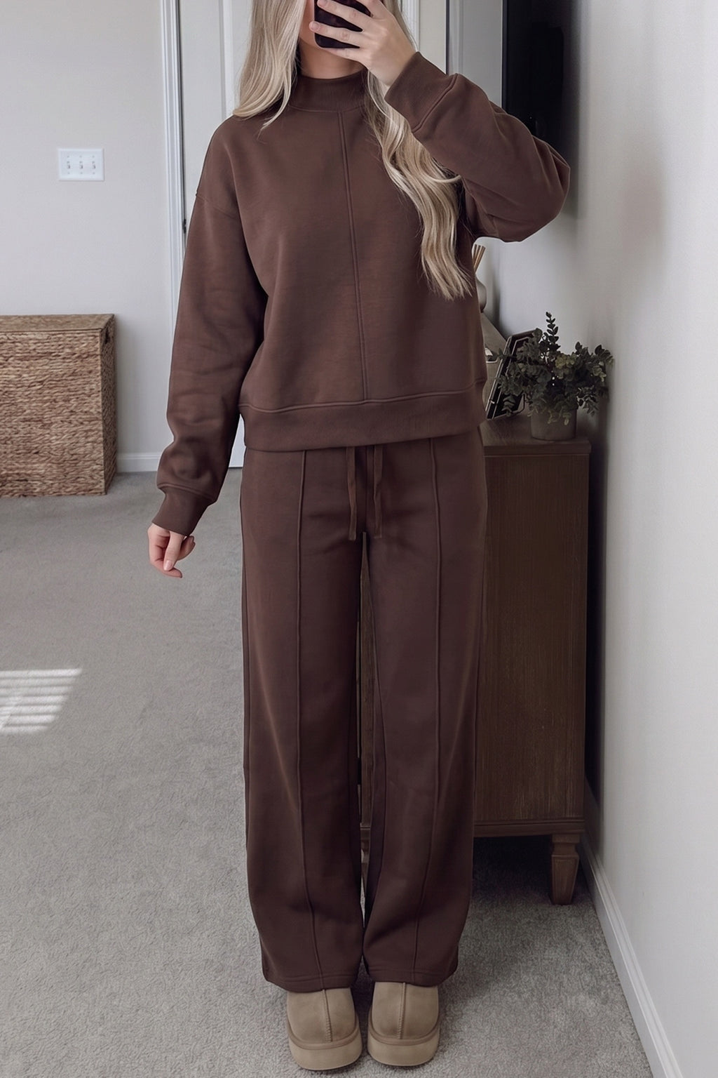 Pretty Perfect Mock Neck Set