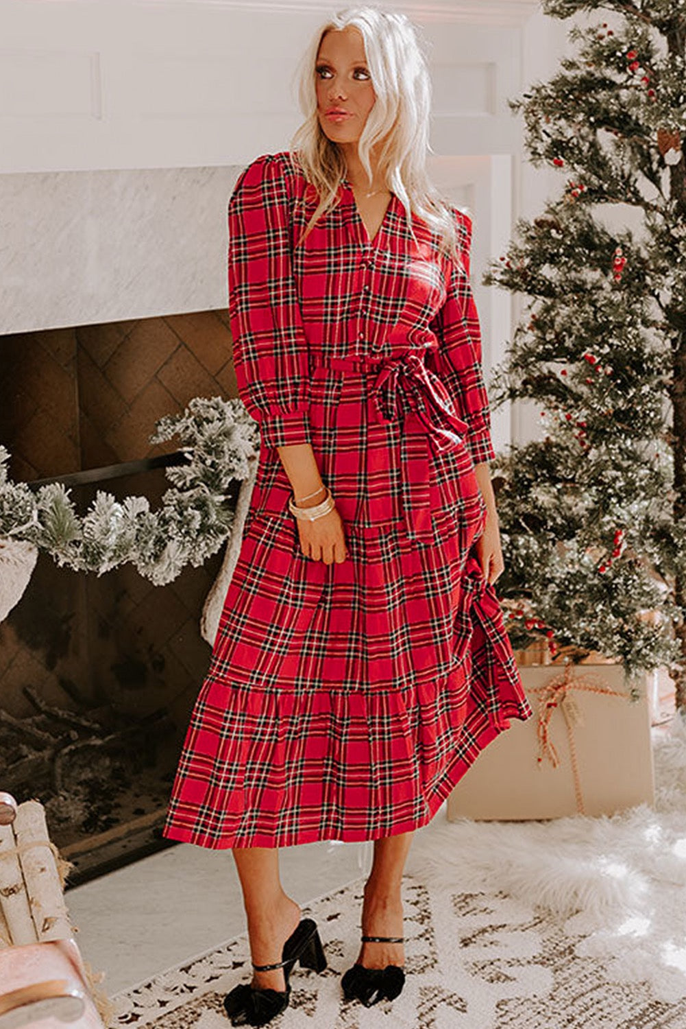 Joy Plaid Dress
