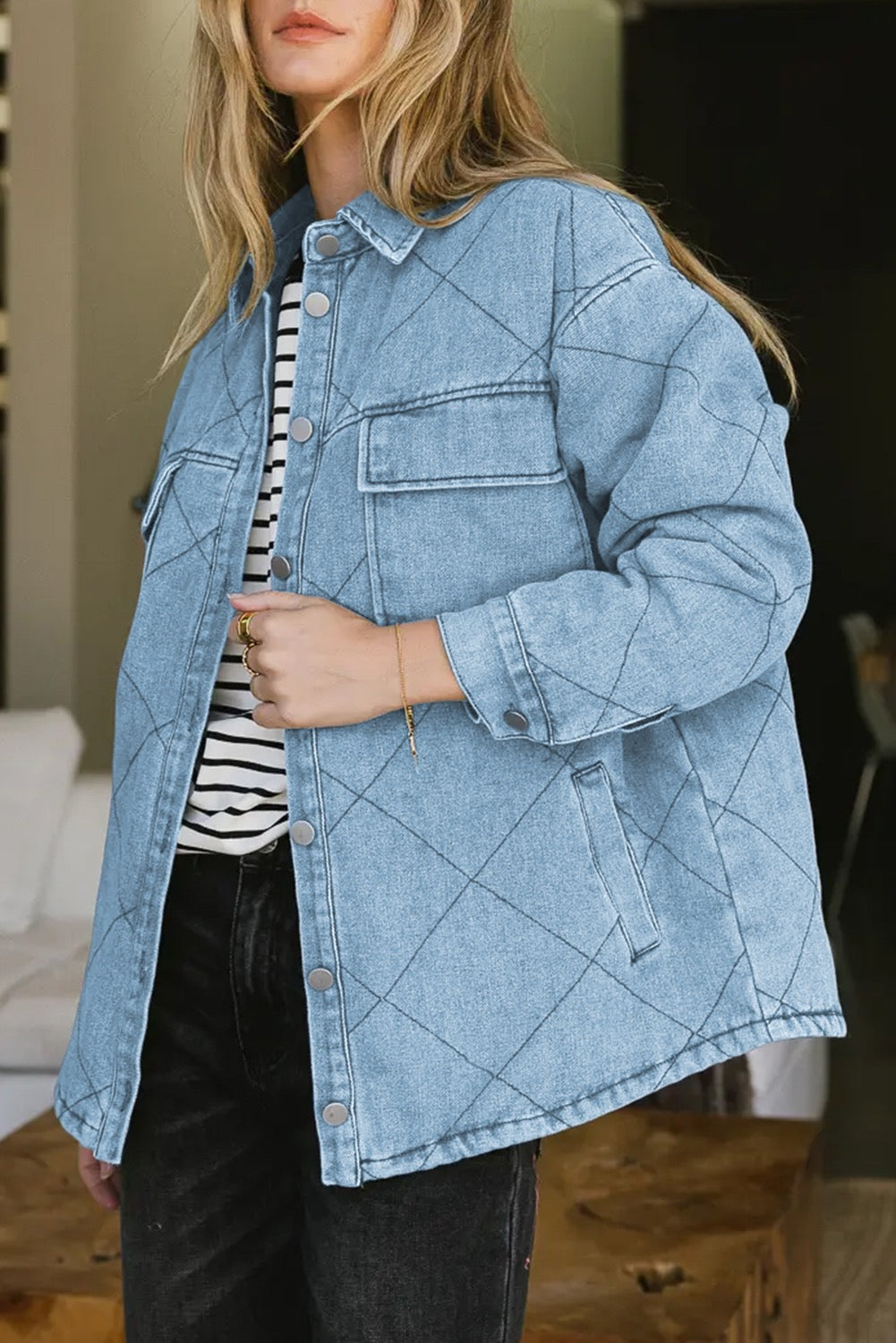 So Cozy Denim Shacket