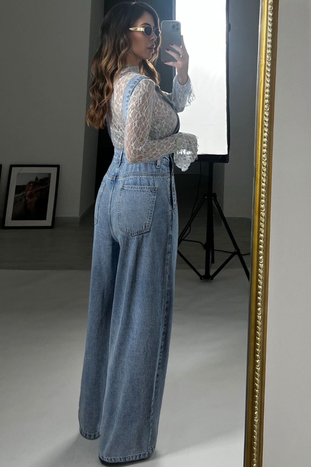 Flower Market Wide Leg Overalls