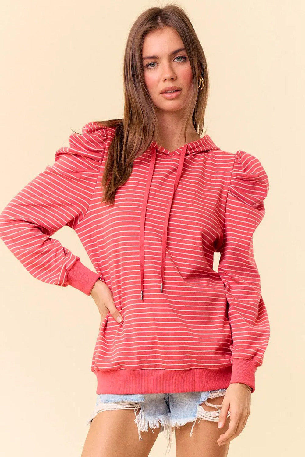 Up to You Striped Hoodie