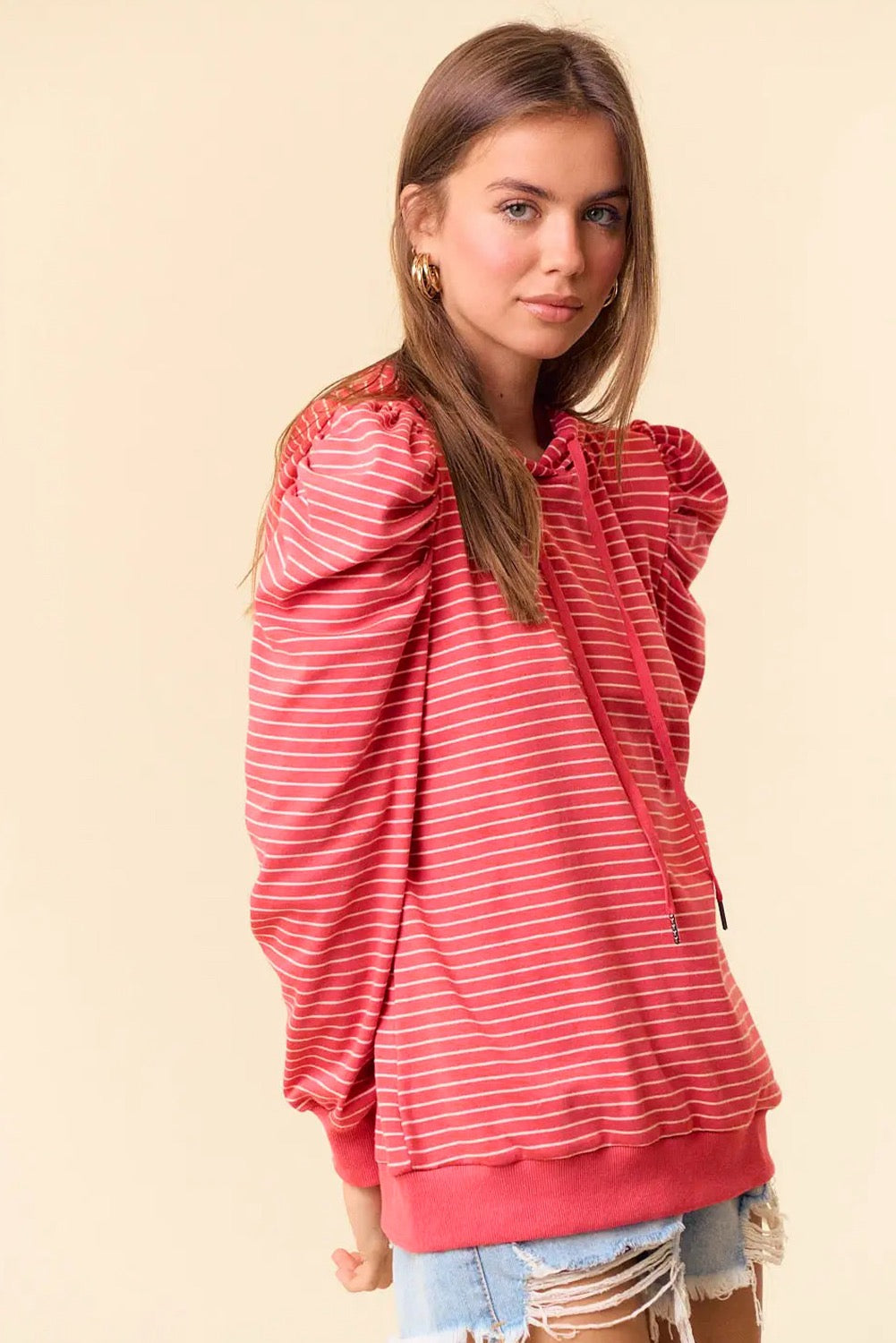 Up to You Striped Hoodie