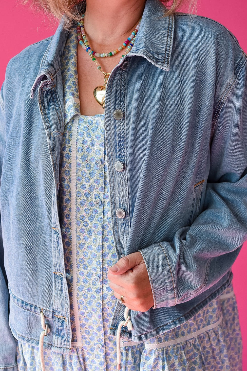 Heidi Denim Drawstring Jacket