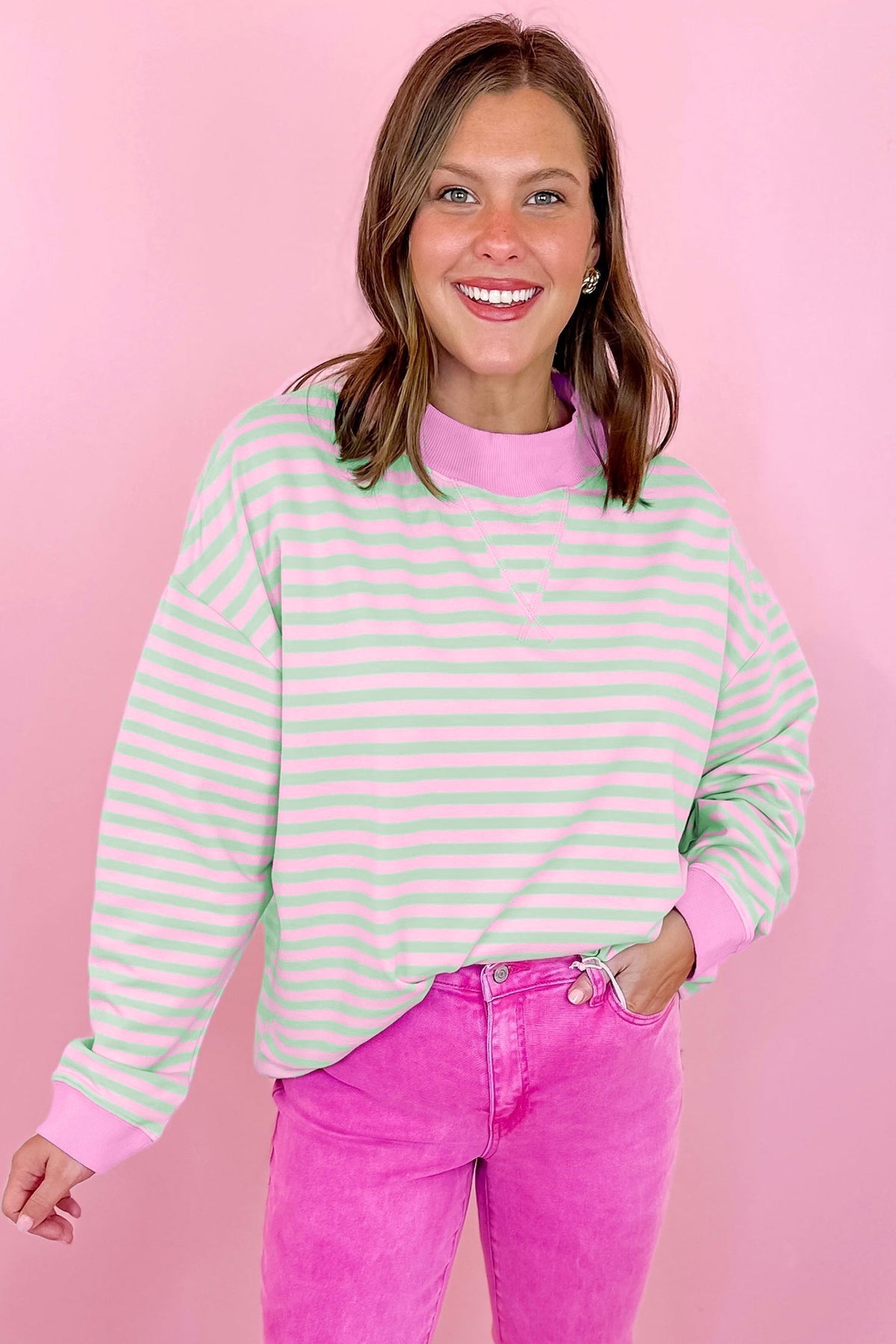 Free as a Bird Mock Pullover