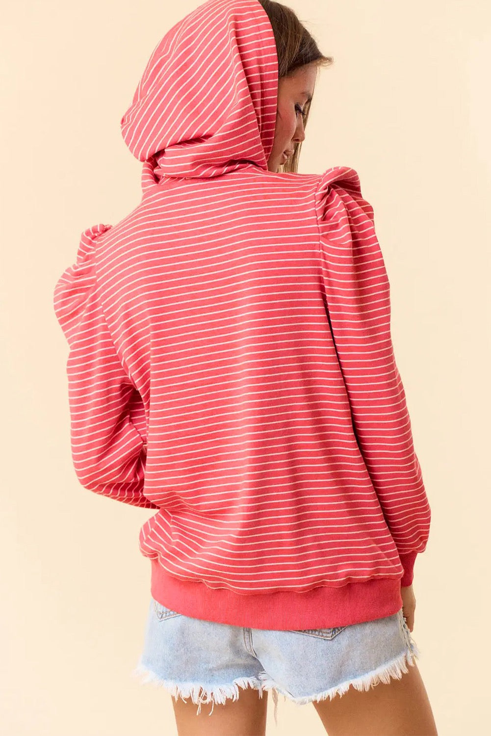 Up to You Striped Hoodie