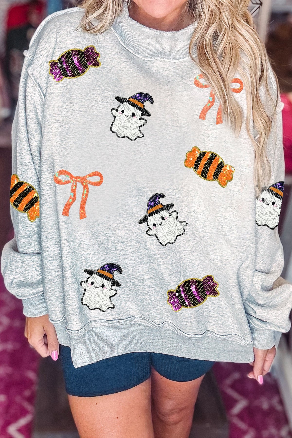 Trick or Treat Mock Neck