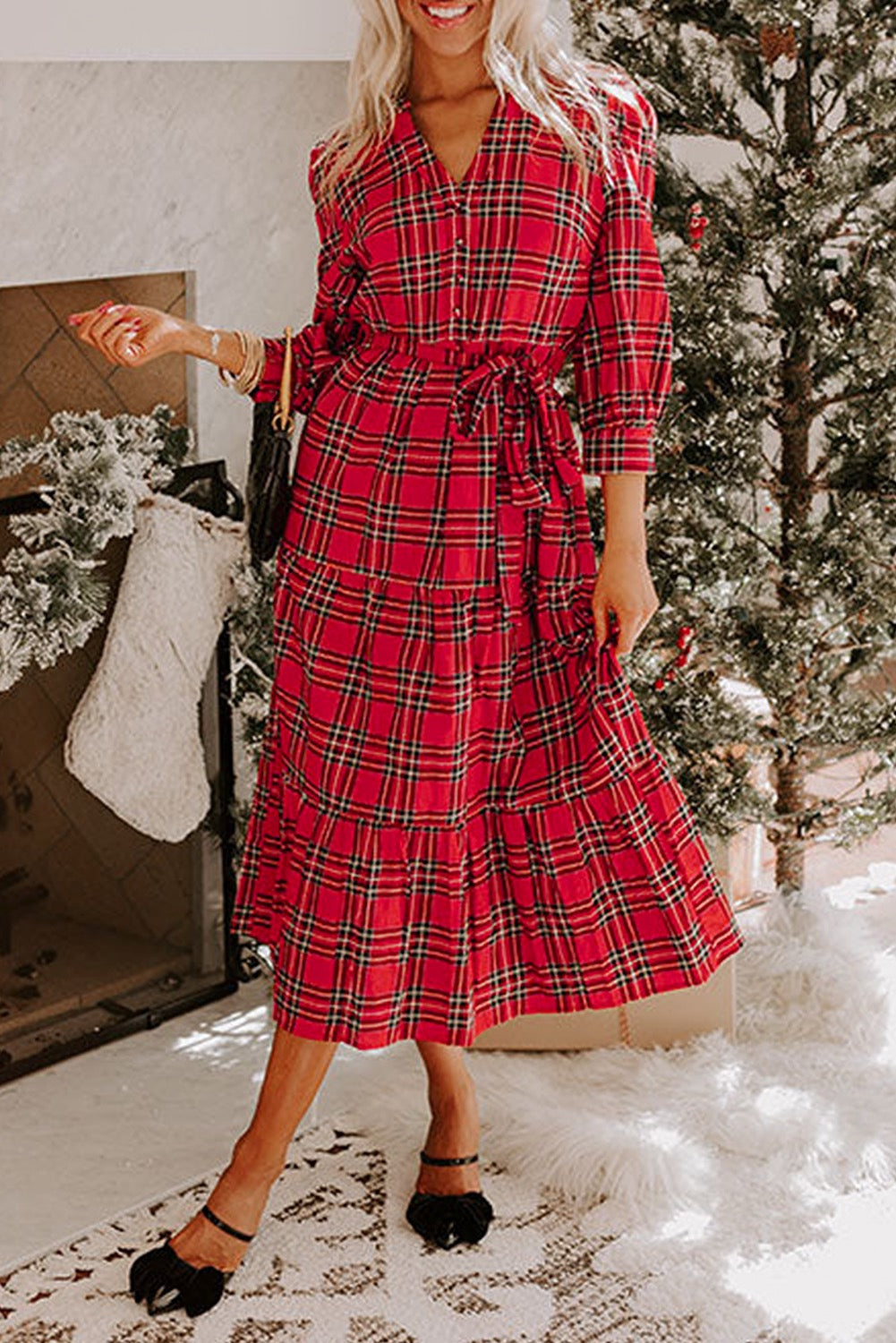 Joy Plaid Dress