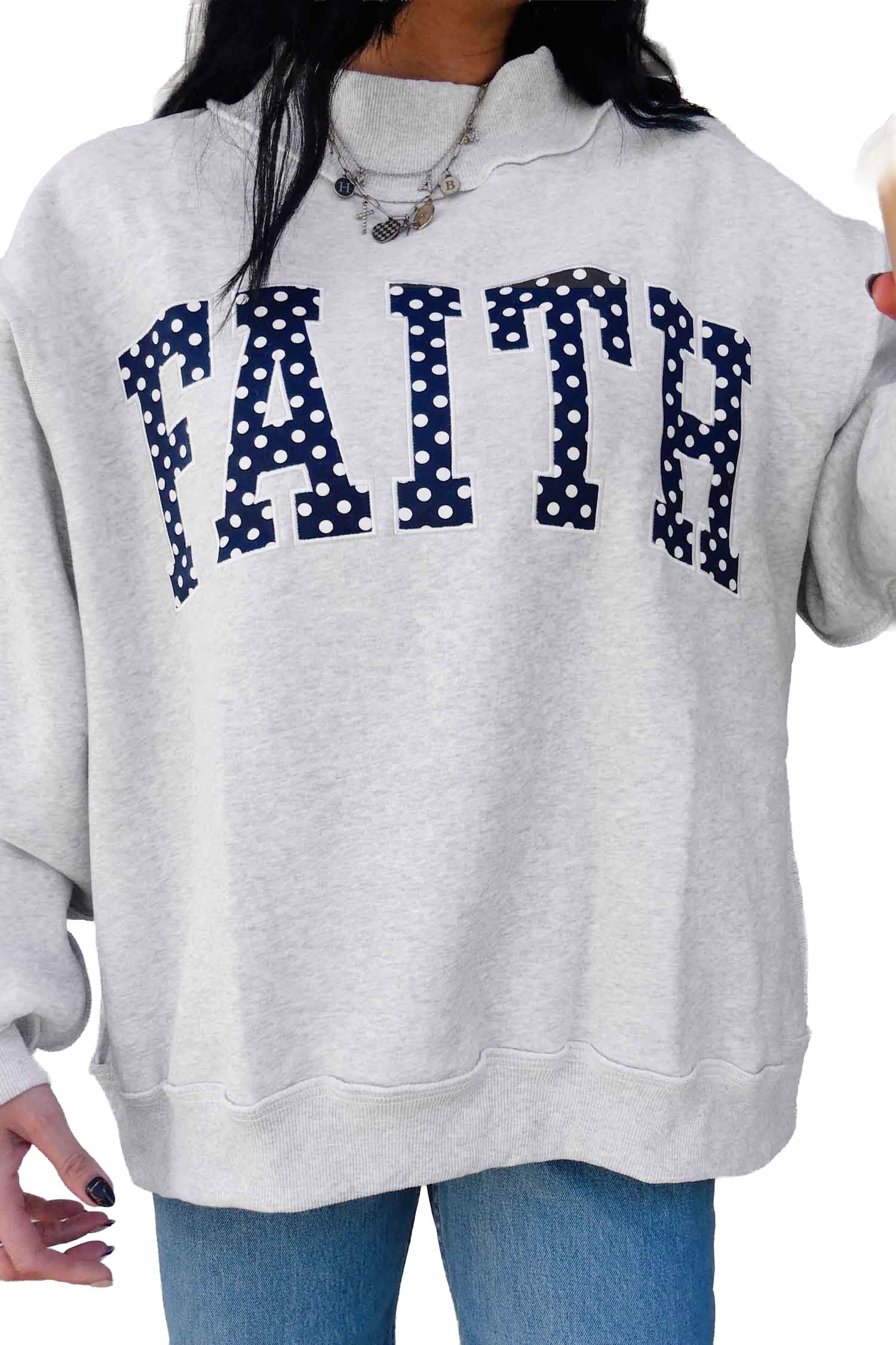 Walk by Faith Mock Neck