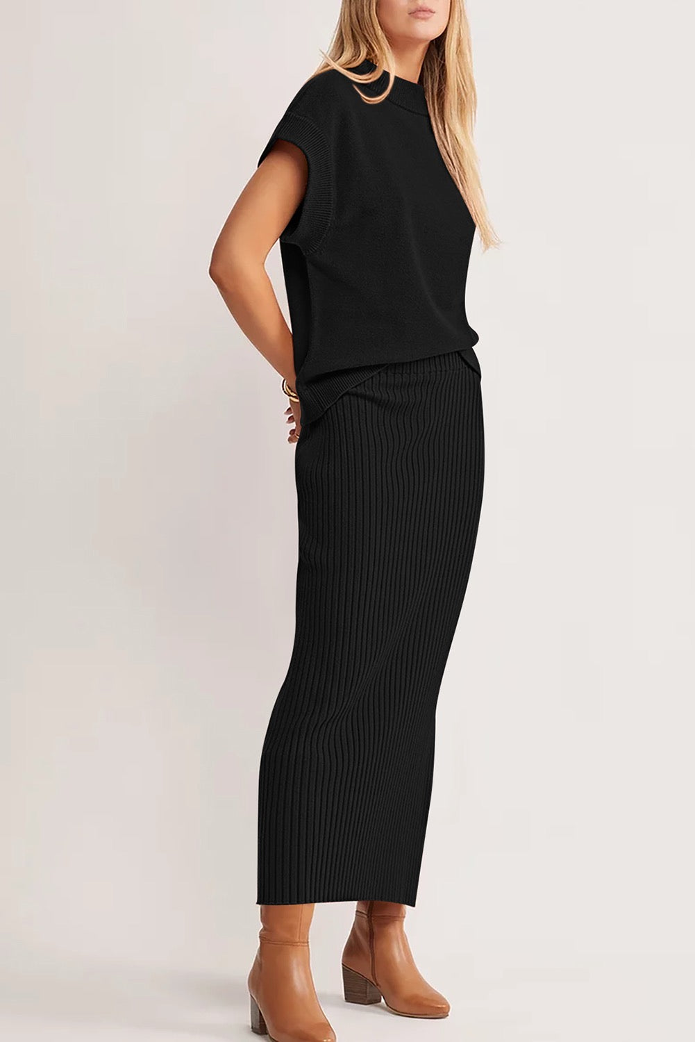 Duncan Ribbed Skirt Set